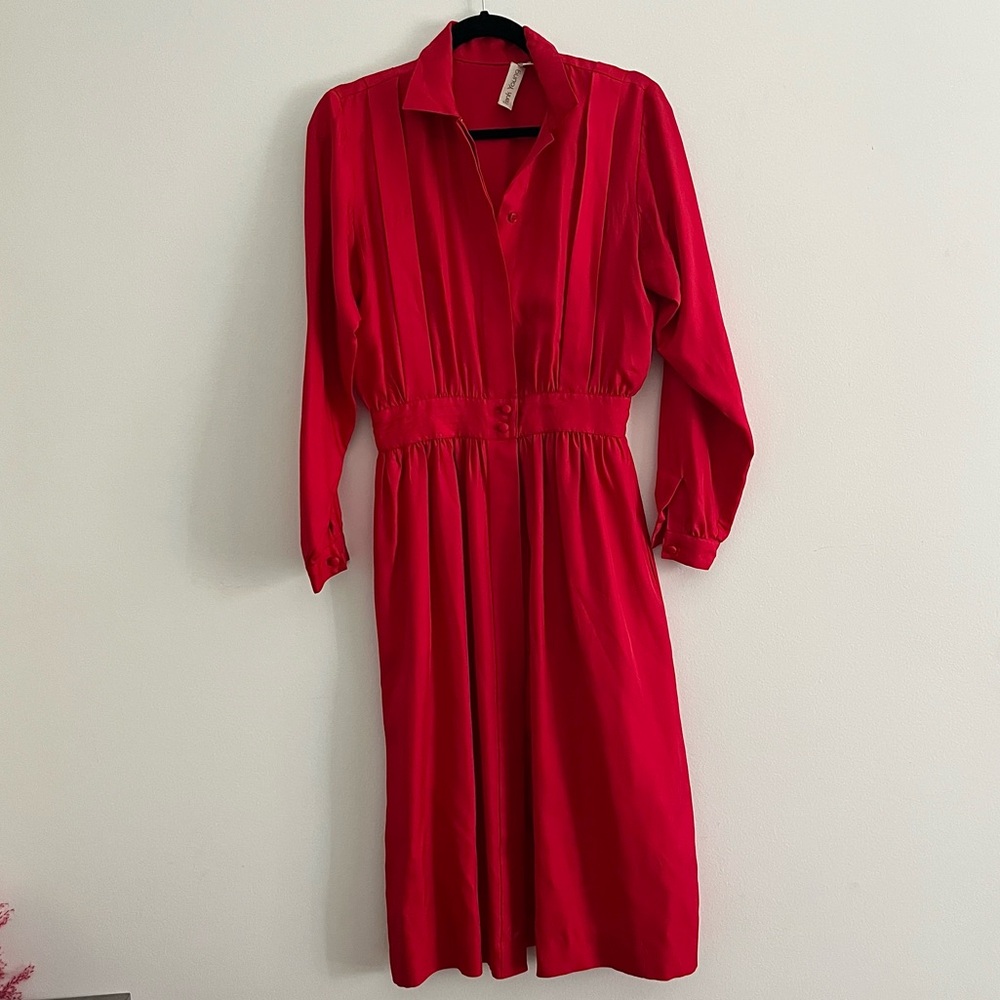 Elegant Red Women's Blazer Dress